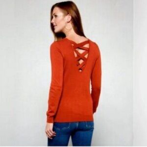 LOVE ELLIE Autumn Fall Mia Back Detail Cozy Soft Sweater Weather  Women Size XS